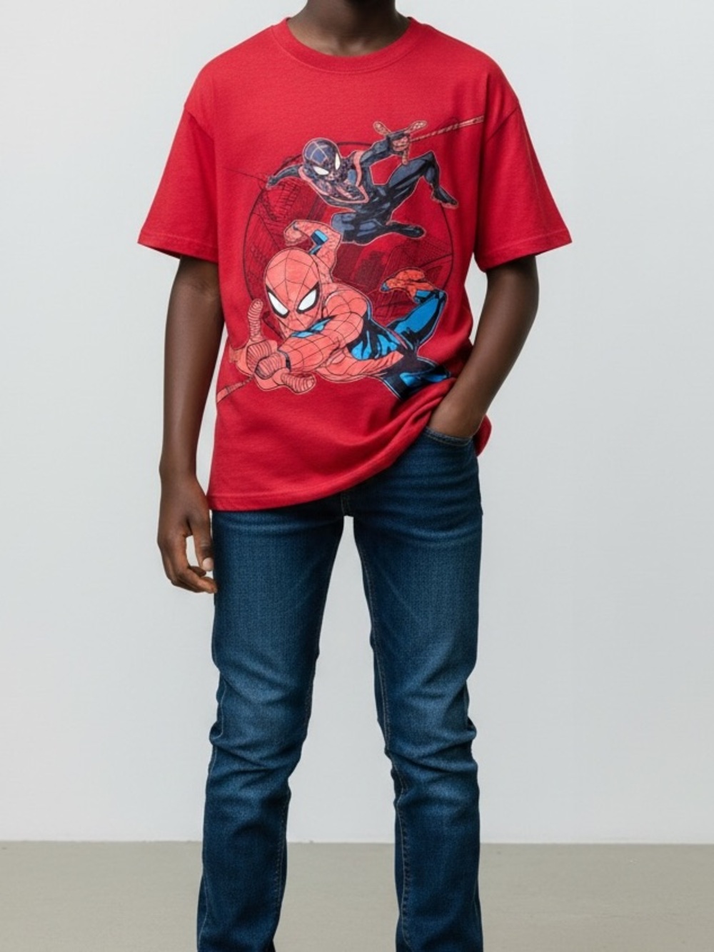 Spider-Man Marvel Graphic Tee Boys Size 6 Red Short Sleeve Shirt